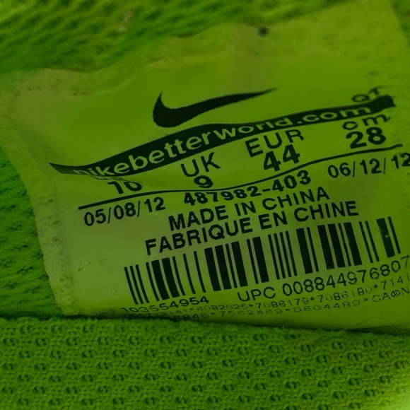 Nike Air Max 2012 Sprite Shoes Royal Blue Green 487982-403  Size 10 - Picture 6 of 6